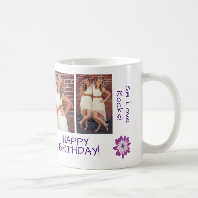 Best Sis Ever Birthday Sis Love Rocks Personalise Coffee Mug (Right)