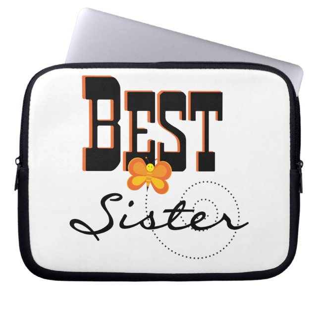 Best Sister Butterfly Gifts Laptop Sleeve (Front)