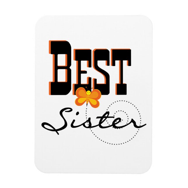 Best Sister Butterfly Gifts Magnet (Vertical)