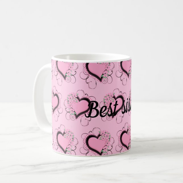 Best sister coffee mug (Front Left)