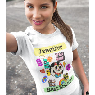 Best Sister cute personalised cats go girl T-Shirt