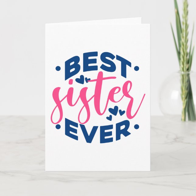 Best Sister Ever Card (Front)
