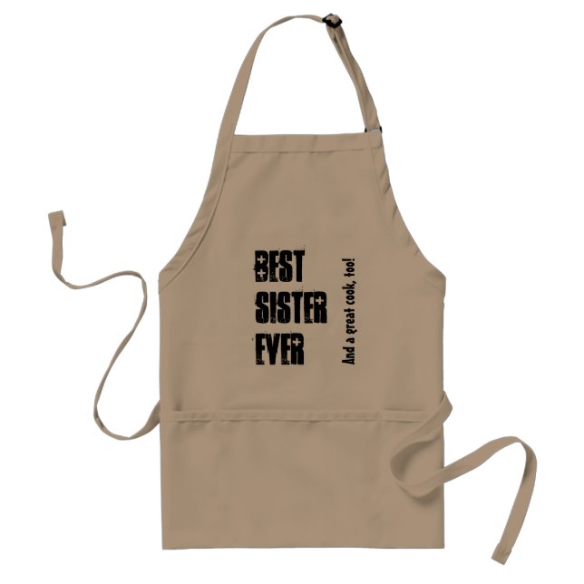 Best Sister Ever Custom Name and Sentiment W1547 Standard Apron (Front)