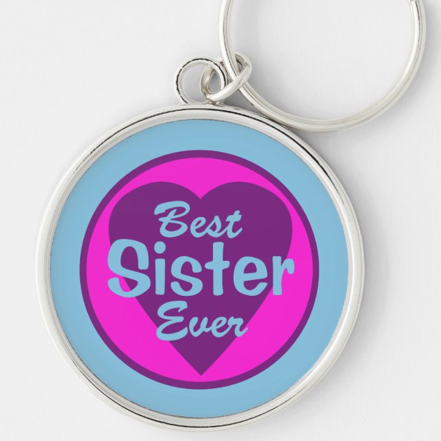 Best Sister Ever Deluxe Keychain (Front)