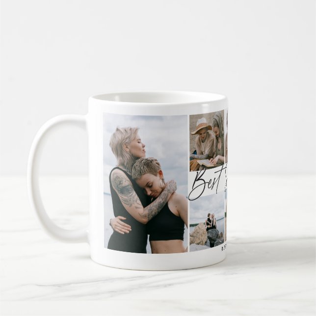 Best Sister Ever Keepsake Photo Collage Coffee Mug (Left)