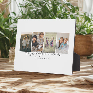 Best Sister Ever Modern Script 4 Photos Collage Plaque
