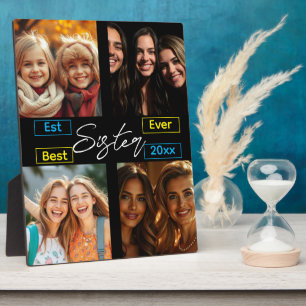 Best Sister Ever Personalised Journal with Custom Plaque