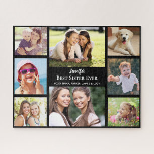 Best Sister Ever Personalised Photo Collage Jigsaw Puzzle