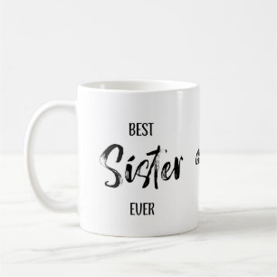 Best Sister Ever Simple White Mug