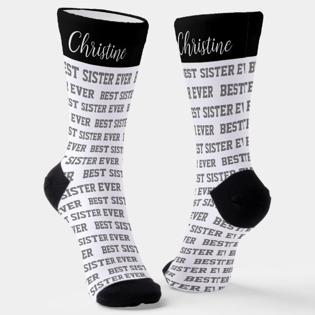 Best SISTER ever Socks (Angled)