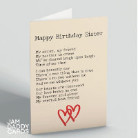 Best Sister In The World Poem Birthday