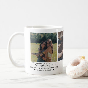 Best Sister   Modern Minimal 3 Photo Coffee Mug