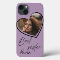 Best Sister Photo Elegant Modern Purple
