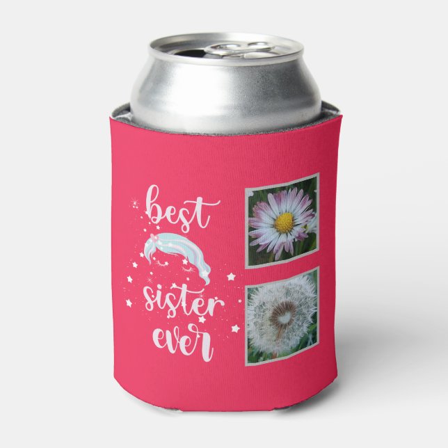 Best Sister Photo Template Can Cooler (Can Front)