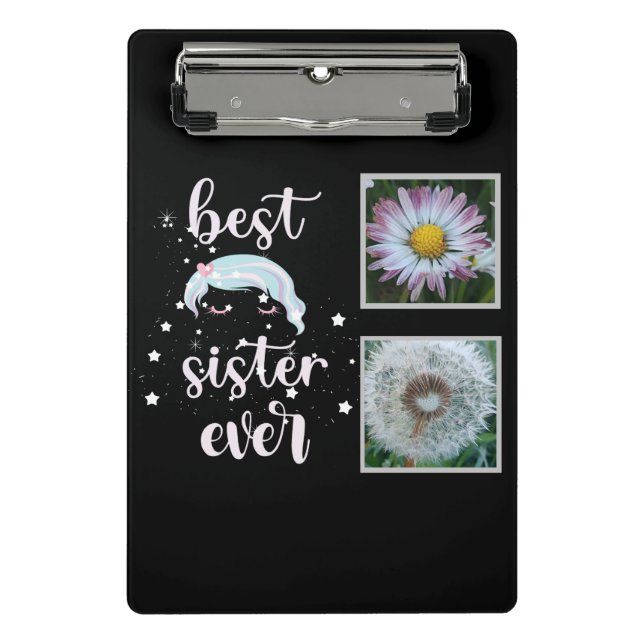 Best Sister Photo Template Mini Clipboard (Front)