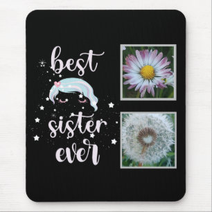 Best Sister Photo Template Mouse Mat