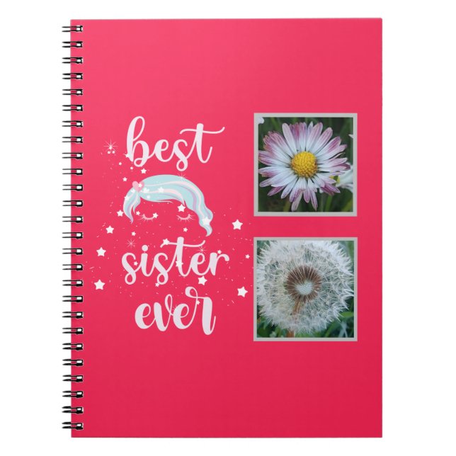 Best Sister Photo Template Notebook (Front)