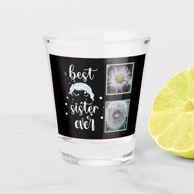 Best Sister Photo Template Shot Glass (Front)