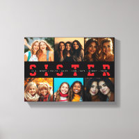 Best Sister Script Collage Photo & Names