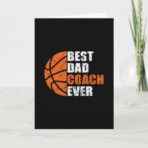 Best Sketll Dad Coach Ever Fathers Day Retro Bll C Card