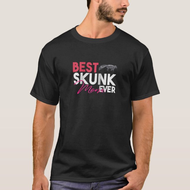 Best Skunk Mum Ever Skunk Raglan T-Shirt (Front)