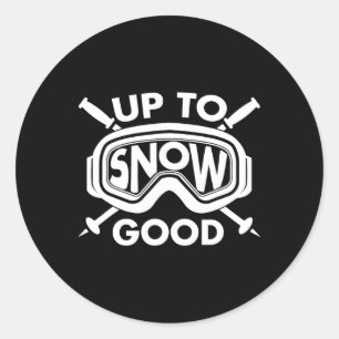 Best Snowboard Skiing Ride Gift Cute Skiers Men Wo Classic Round Sticker