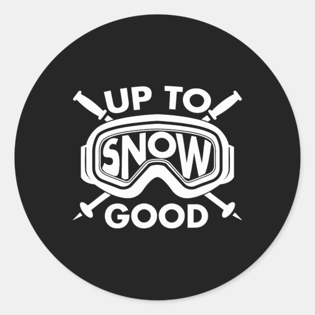 Best Snowboard Skiing Ride Gift Cute Skiers Men Wo Classic Round Sticker (Front)