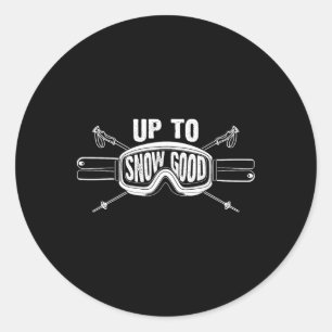 Best Snowboard Skiing Ride Gift Cute Skiers Men Wo Classic Round Sticker
