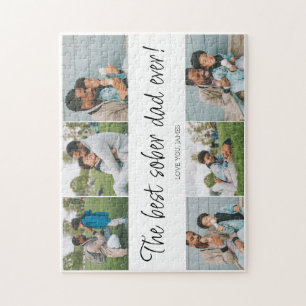 Best Sober Dad 6 Photo Collage Jigsaw Puzzle