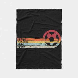 Best Soccer Coach Dad Of All Time Fleece Blanket
