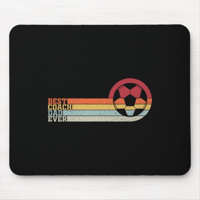 Best Soccer Coach Dad Of All Time  Mouse Mat (Front)