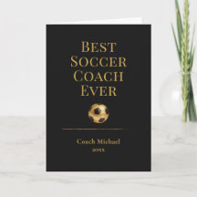 Best Soccer Coach Ever Elegant Black Gold Gift