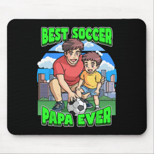 Best Soccer Papa Ever Celebrate Father's Day Dad C Mouse Mat
