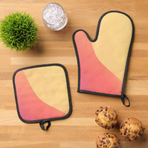 Best Solid Colour Silver Quilted Heat Protection Oven Mitt & Pot Holder Set