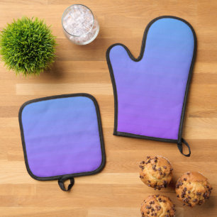 Best Solid Colour Silver Quilted Heat Protection Oven Mitt & Pot Holder Set