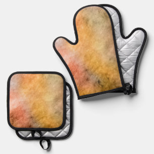 Best Solid Colour Silver Quilted Heat Protection Oven Mitt & Pot Holder Set