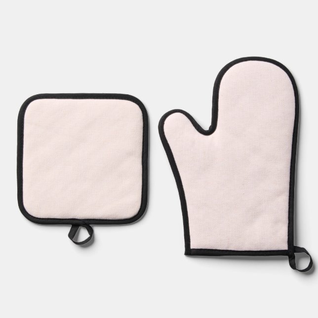 Best Solid Colour Silver Quilted Heat Protection  Oven Mitt & Pot Holder Set (Front)