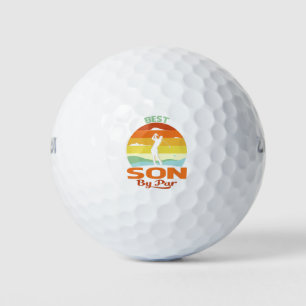 Best Son By Par Father's Day Golf Shirt Gift Balls