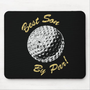 Best Son By Par Funny Gag Golf Lover Retro Golfer Mouse Mat