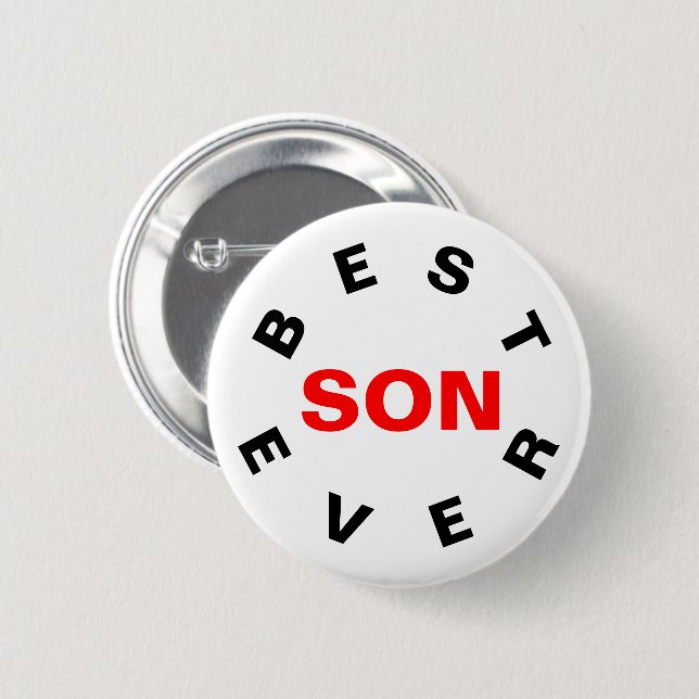 Best Son Ever 6 Cm Round Badge (Front & Back)