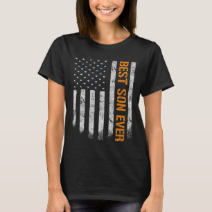 Best Son Ever American Flag Fathers Day Boy Son T-Shirt