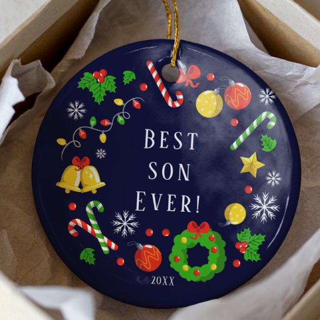 Best Son Ever Christmas Ornament (Creator Uploaded)