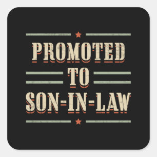 Best Son In Law Awesome Son Proud Gift Idea Square Sticker