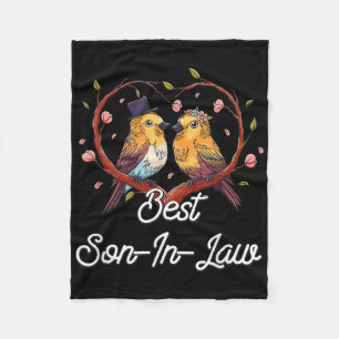 Best Son In Law Groom Funny Husband To Be Humour W Fleece Blanket