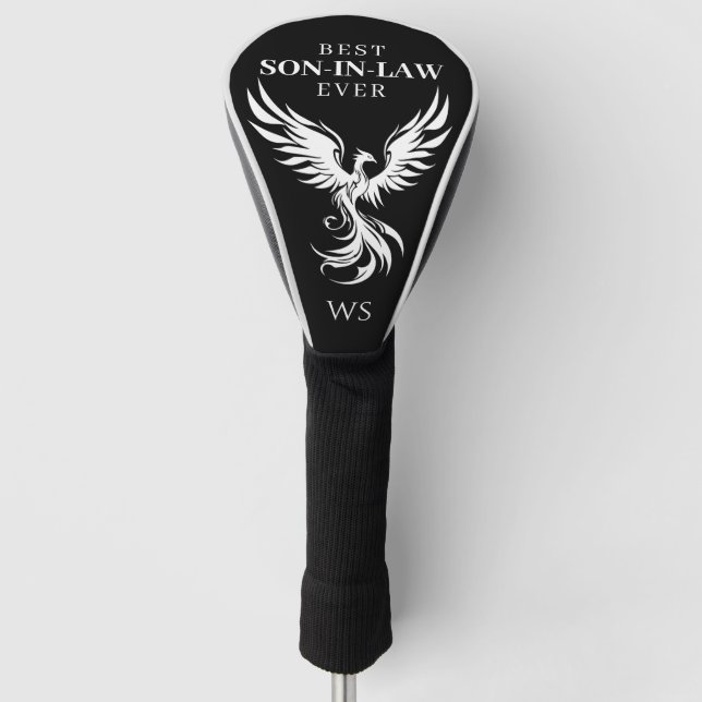 Best Son In Law Rising Phoenix Monogram Initial Golf Head Cover (Front)