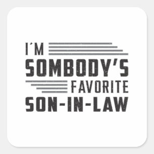Best Son In Law Son Proud Awesome Funny Gift Square Sticker