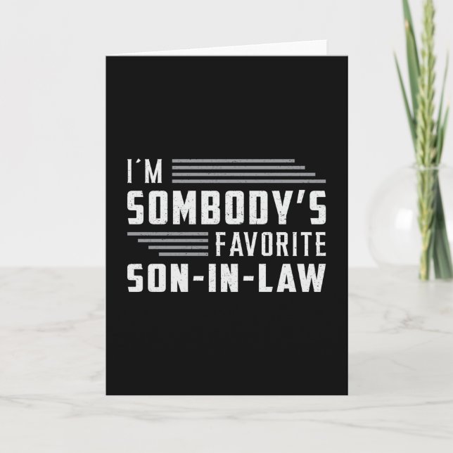 Best Son In Law Son Proud Awesome Gift Idea Card (Front)