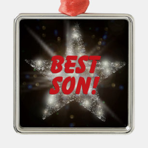 "BEST SON!" METAL TREE DECORATION