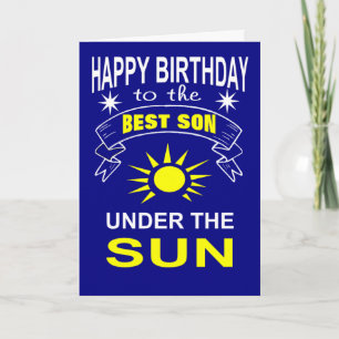 best son under the sun birthday card
