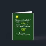 Best son under the sun happy birthday wish card<br><div class="desc">son  cards,  son birthday cards,  son birthday cards</div>